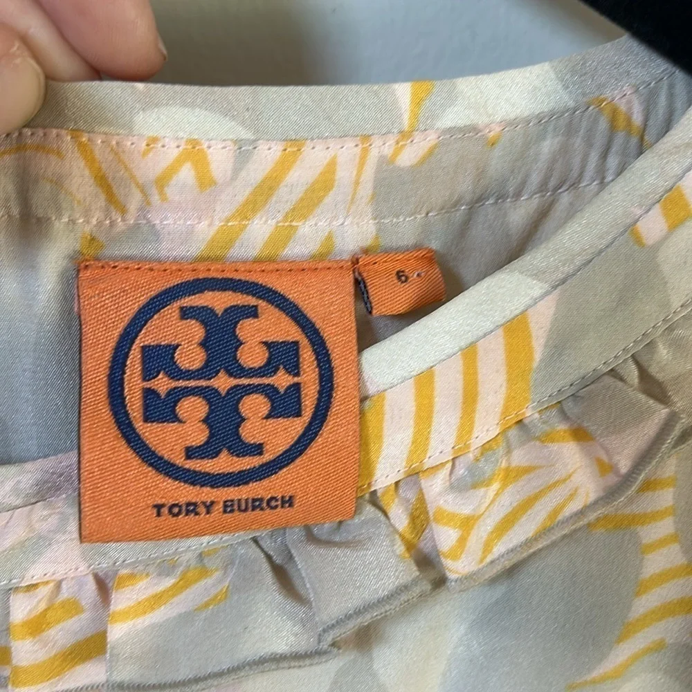 Tory Burch Bernice 100% Silk Midi Dress Size 6